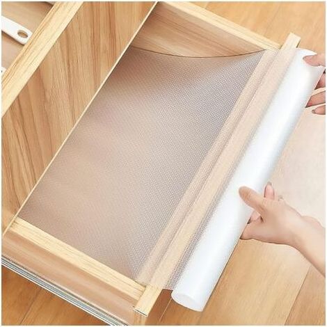Tapis Fond de Tiroir Antiderapant,Tapis de tiroir EVA Non-Adhésif,Tapis de Frigo Transparent Étanches Peut être Coupé en Taille pour Protection Tiroir Cuisine Placard Etagere(30cm500cm) (1/5)