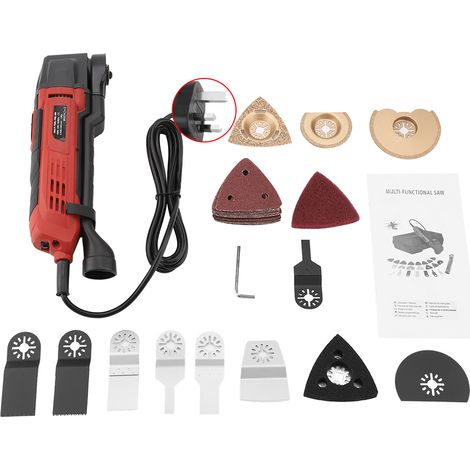 37 pièces 300 W Multi-outil ponceuse Système de changement rapide de lame Accessoires (1/5)