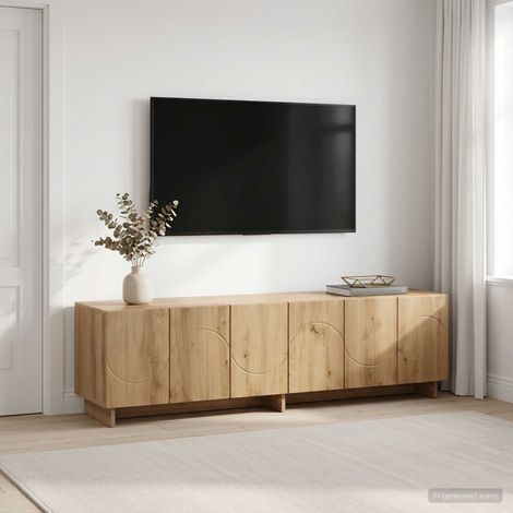 vidaXL TV Stand 140 x 34.5 x 40 cm Artisan Oak Engineered Wood (1/5)