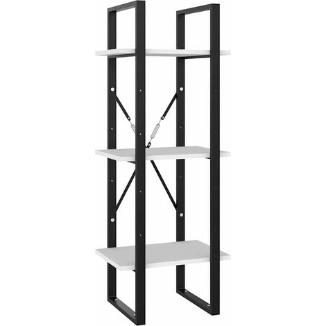 Maison Exclusive - Libreria a 3 Ripiani Bianca 40x30x105 cm in Legno Multistrato (1/5)