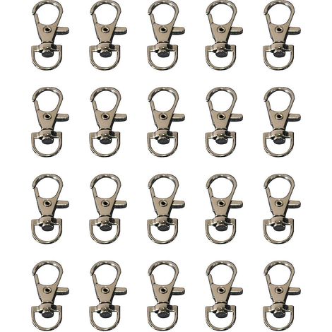 Lot de 20 crochets métalliques pour porte de cage à oiseaux de compagnie empêchant l'ouverture par griffe (1/3)