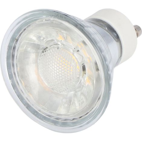 Ampoule GU10, lampe LED COB 5W, luminosité réglable, spot pour chambre et bureau, 220V, lumière blanche chaude (3000K) (1/5)