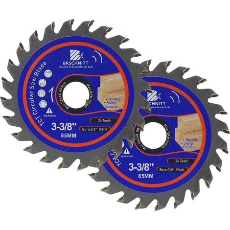 Kreissägeblatt 85mm 24 Zähne Hartmetall für Holz & Platten (1/5)