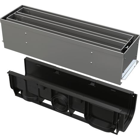 Alcadrain AVZ101S-R323R Revisionsteil für Schlitzrinne, symmetrisch, 100 mm, Edelstahl (1/3)
