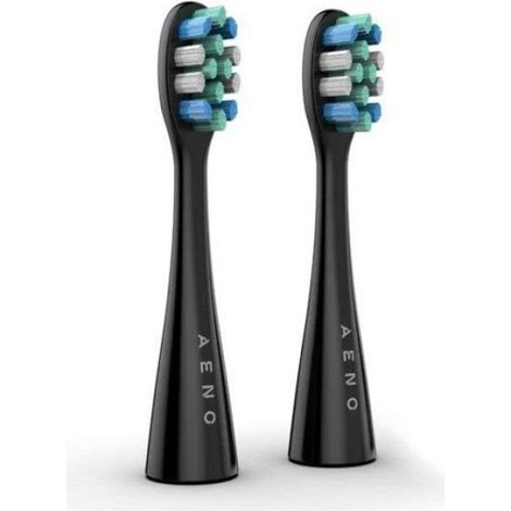 Tete De Brosse A Dents De Rechange - Poils Dupont - Pour Brosse Electrique Aeno ADB0002S ADB0001S - Noir - Lot De 2