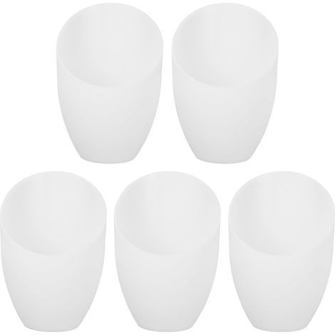 Lot de 5 abat-jour inclinés pour lampe de maison, en plastique. Accessoires pour lampes.-13.6x11x3.5cm-White (1/4)