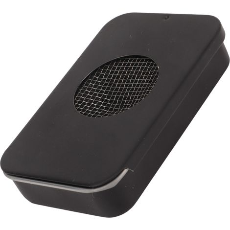 Fornello da campeggio portatile leggero a combustibile ad alcol, con paravento, colore nero. (1/5)