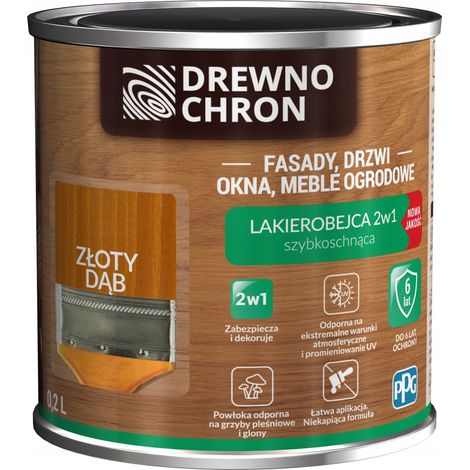Drewnochron Lackbeize 2in1 Goldene Eiche 0,2L 1 Stück (1/3)