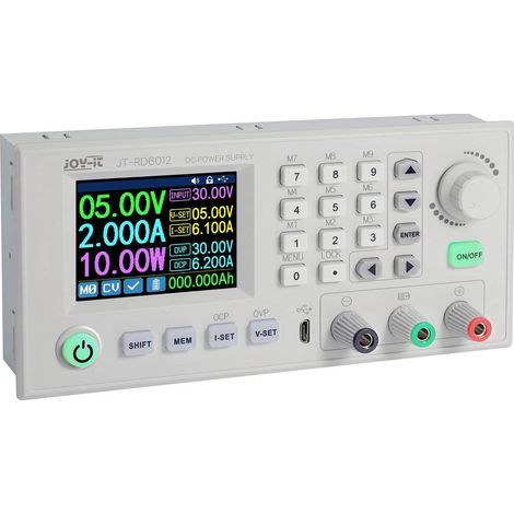 Alimentation de laboratoire réglable Joy-it RD6012 0 - 60 V 0 - 12 A télécommandable, programmable, construction étroite Y759822 (1/2)