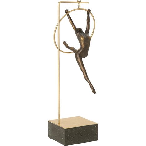 Gymnaste Cerceau sur Socle "Beta" 48cm Doré & Noir (1/3)