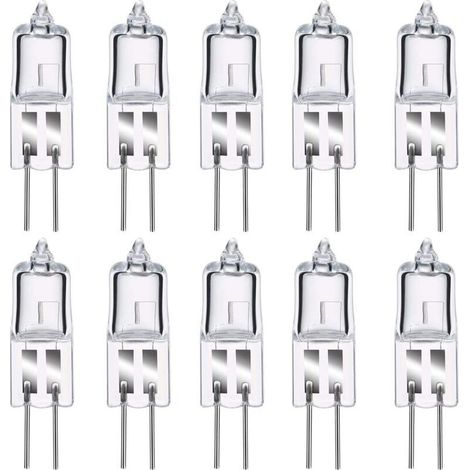 Ampoules Halogènes G4, Lampe de Base à Broche Halogène G4 12V 20W, 2800K Blanc Chaud Gradable G4 Lampe à Capsule Transparente Lot de 10 [Classe énergétique C] NPTERBL (1/5)