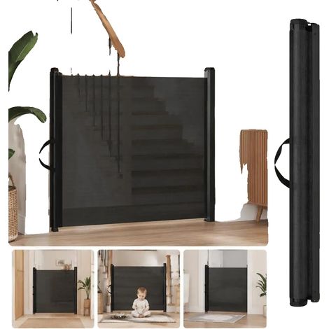 Haustiersicherheitsgitter, langlebige Konstruktion, verstellbare Passform, Schwarz (1/2)