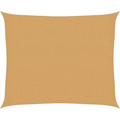 Voile d'ombrage  Voile de parasol 160 g/m² rectangulaire sable 2,5x3 m PEHD