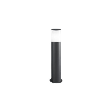 Sigaro - Borne de jardin avec ampoule E27 max 20W IP54, aluminium peint, borne extérieure, anthracite, hauteur 50 cm - Perenz