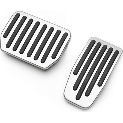 2 pezzi di cuscinetti per pedale frizione, pedali per auto, pedali universali antiscivolo per auto, pedale del freno universale per auto per benzina e benzina automatica (argento) (1/4)