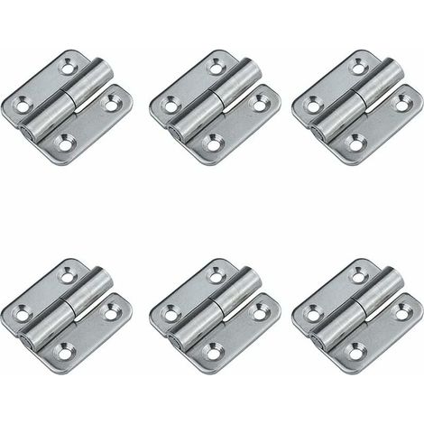 Lot de 6 charnières détachables de 3.7 cm - Charnières de porte amovibles - En acier inoxydable 304 - Pour droitier-LIAIKI (1/5)