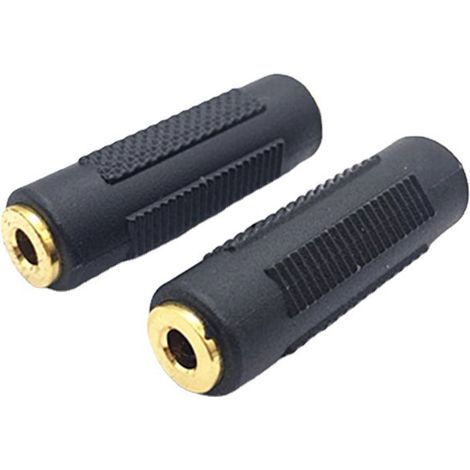 Adaptateur audio stéréo femelle-femelle plaqué or 3,5 mm, connecteur femelle-femelle 3,5 mm, connecteur droit 3,5 mm. (1/3)
