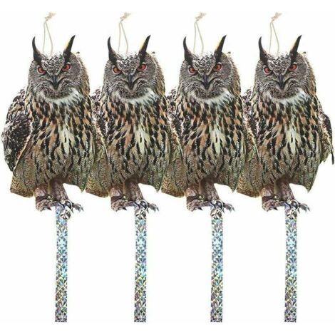 Répulsif anti-oiseaux avec bandes anti-pigeons, répulsif anti-oiseaux pour chats d'extérieur, éloigne les pigeons et les corbeaux des fenêtres de balcon, terrasse, 4 pièces (3 mm) (1/4)