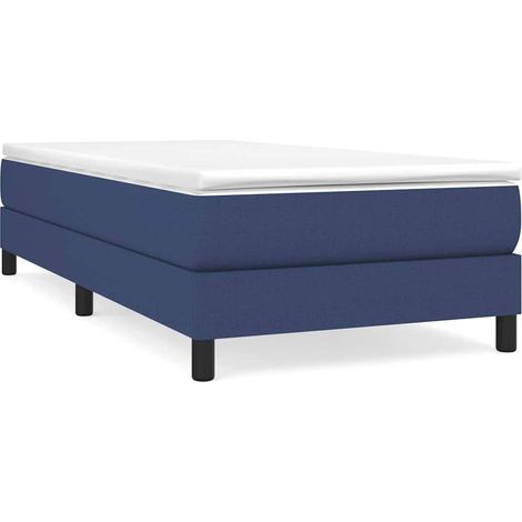 Maison Exclusive - Rám postele s boxspringem modrá 90x200 cm textil (1/5)