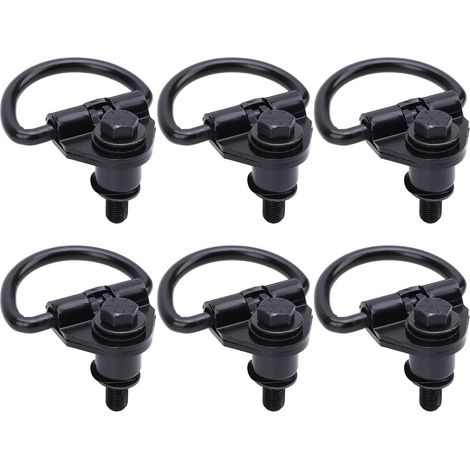 6PCS -Crochets Enduits de Poudre Noir 150 250 350 2015-2024 Arrimage Arrière BK21V550A74AD Anneaux d'Arrimage pour Fourgonnette