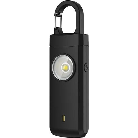 Alarme personnelle - Alarme de poche 130 dB - Cadeau idéal pour Noël ou un anniversaire, étudiants, travailleurs, personnes âgées, enfants, noir (1/5)