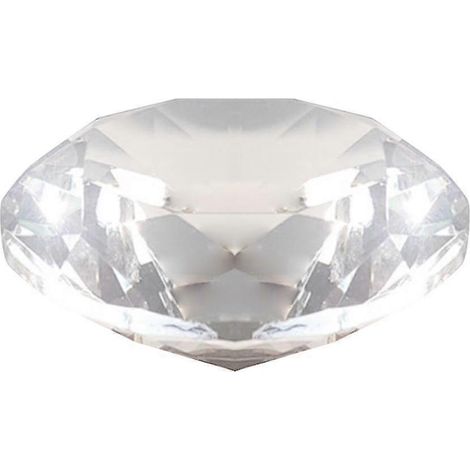 Dekorativer 80 mm K9-Kristall-Briefbeschwerer, Regenbogen-Diamantmuster, Glasprisma, Diamanten, Schreibtischornament für das Hochzeitszimmer. (1/5)