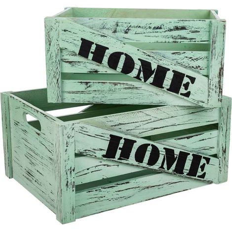 Cajones madera set 2 piezas 36x26x18 (1/5)