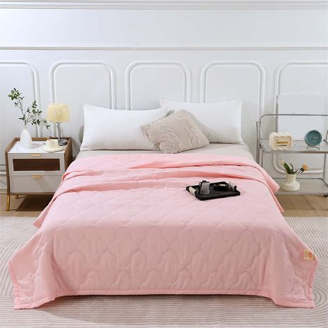 Couette Été - 100 x 150 cm - Coton Lavé 98 % - Élasthanne 2 % - Respirante - Anti-transpiration - Pour Toutes Saisons - 1 Pièce (1/5)
