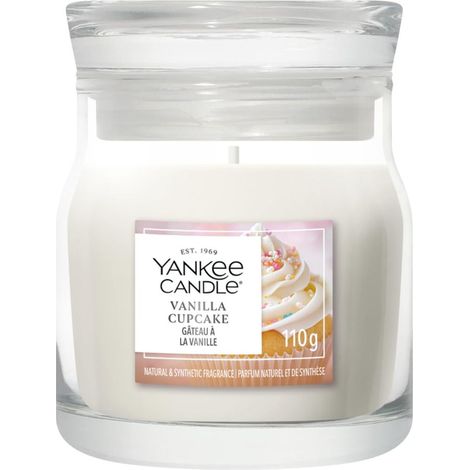 Signature Petite bougie parfumée jarre  Bougie Gâteau à la vanille  mélange de cires d'origine végétale  Cadeau pour femme (1/4)