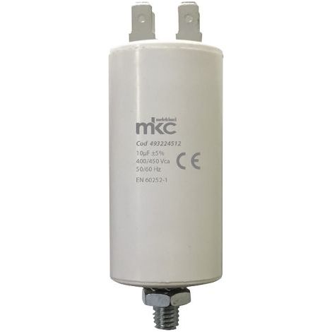 CONDENSATORE DI SPUNTO CON VITE terminale faston 6,3 UF - 400 / 450 V