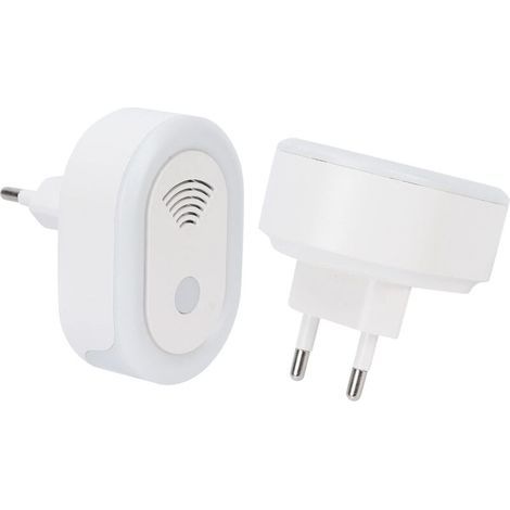 DBBEGK Contrôleur d'élimination des acariens par ultrasons, 2 pièces (réglementation européenne), prise directe pour l'élimination des acariens par ultrasons dans la chambre à coucher (1/5)