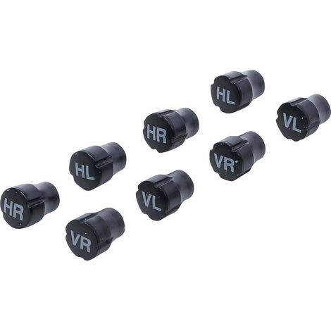 Jeu de Capuchons de Valve 8 pcs - Marquage Pneus - Identification Facile et Protection - D-Work (1/5)