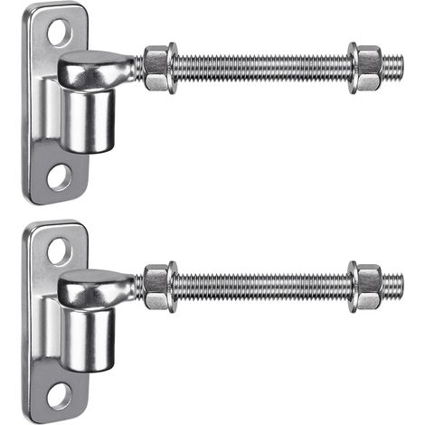 Charnières de Portail, M12 Quincaillerie de Portail de Jardin Robuste 2pcs 16mm Crochet pour Boulon de Suspension en métal sur Plaque pour Portail de Ferme/Clôture en Bois/Allée, 440lbs/15cm (1/5)