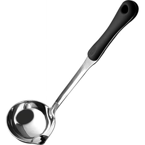 Cuillère À Filtre Huile - Cuillère À Écumoire Longue Poignée En Acier Inoxydable 304 - Pour Bouillon Soupe Sauce - 1 Pièce (1/5)