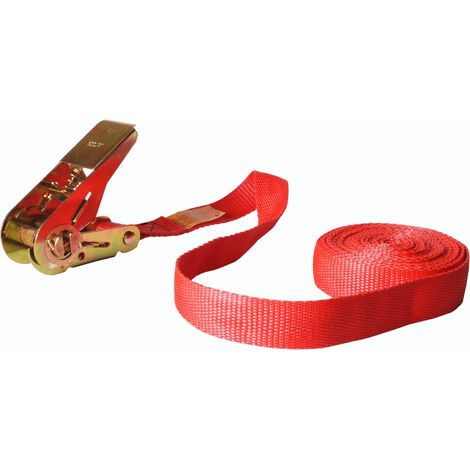 Sangle Polypropylène avec Tendeur à Cliquet Tension Maximale d'Utilisation 80 kg Largeur 25 mm Longueur 5 m Arrimage Coloris Assortis (1/5)