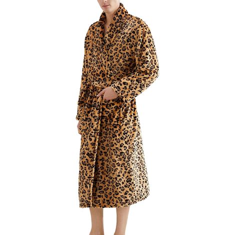 Peignoir polaire doux et chaud pour homme et femme, peignoir unisexe pour adulte (1/5)