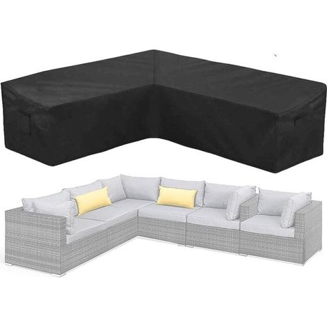Borsa di copertura per panca angolare da giardino a forma di L in tessuto Oxford 420D, dimensioni 28622282 cm. (1/5)