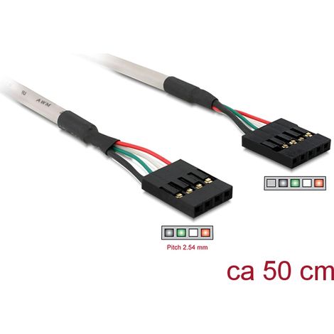 Delock cable usb pinheader 4pin/5pin female-female