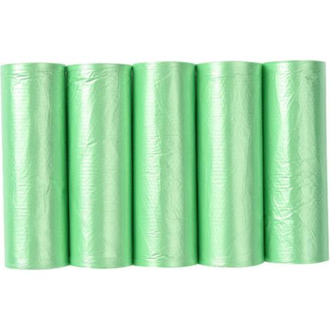 Lot de 100 sacs poubelle bio résistants aux déchirures pour cuisines et aliments compostables et biodégradables Sacs à déchets en (1/5)