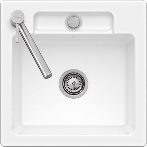 Villeroy & Boch 33450FKD évier affleurant Siluet 50 S flat (1/3)