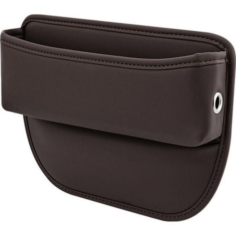 Car Organizer, Car Seat Gap Storage, PU Leather Front Seat Console Pocket, for Cell Phones, Keys, Cards, Glasses, Wallets (Black) MUMU (1/4)