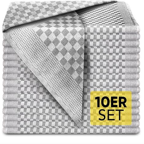 Cotton Kitchen Tea Towels 50 x 70 cm Grey Kitchen Tea Towels 100% Cotton (1/5)