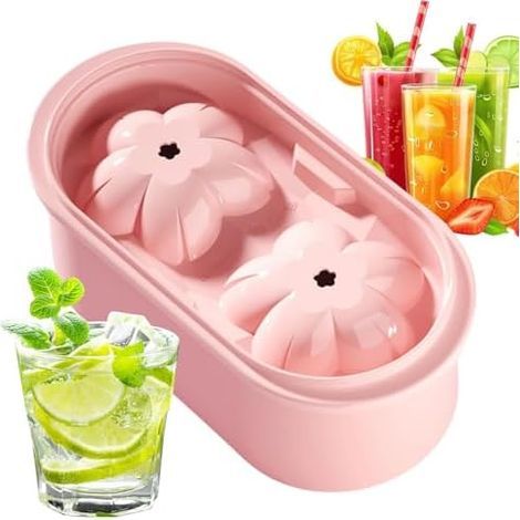 Stampo per cubetti di ghiaccio per whisky - Facile da sformare e riutilizzabile - Cubetti di ghiaccio per whisky - Adatto anche per caffè, latte, birra, cocktail, bourbon, congelatore, casa, ecc. (1/5)