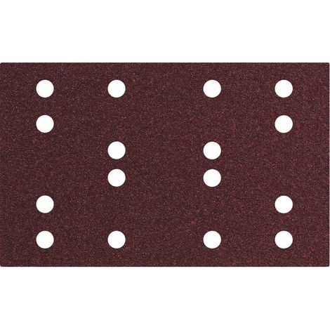 Fogli di colla per adesione 80 x 133 mm, P 100, 16 fori, con adesivo in velcro (SRA) Metabo 635193000