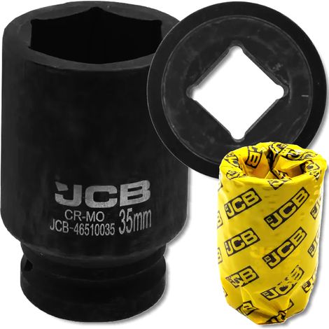 Chiave a bussola a impatto profonda JCB da 3/4" in acciaio Cr-Mo a 6 punte da 35 mm