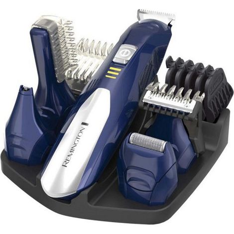 Remington PG6045 Hair Clipper Razor Titanium Blue Silver 40min - Ear Eyebrow Nose Trimmer