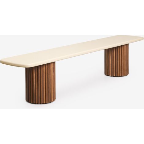 Panca in cemento e legno di acacia Sirvon SKLUM             (1/5)