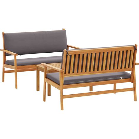 Maison Exclusive - Set Divano da Giardino 3 pcs Marrone 120 x 65,5 x 79 cm
