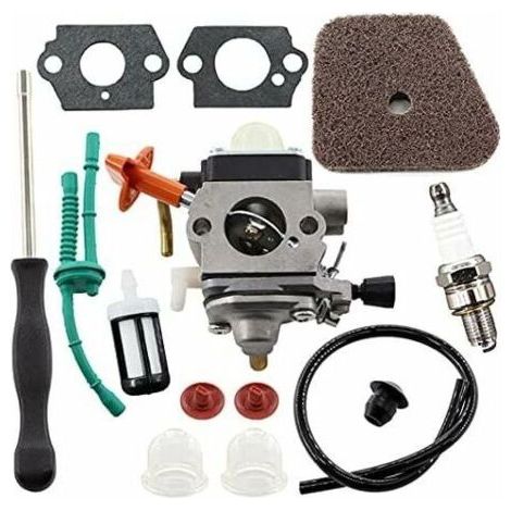 Kit de carburador para motosierras Stihl FS87 FS90 FS100 FS110 FS130 HL95 HL100 HT100 HT101 KM90 KM100 KM110 SP90. Incluye filtro de aire y manguera de combustible. (1/5)
