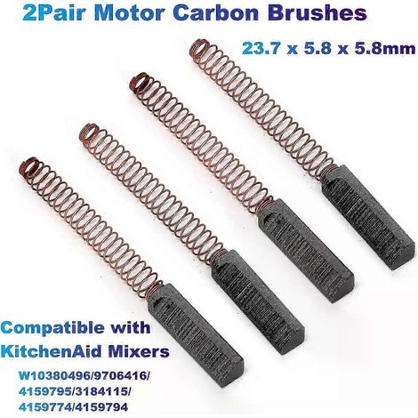 2 Paar Motorkohlebürsten (237x58x58mm) Kompatibel mit KitchenAid Küchenmaschinen W10380496/9706416/4159795/3184115/4159774/4159794-JXLGV (1/5)